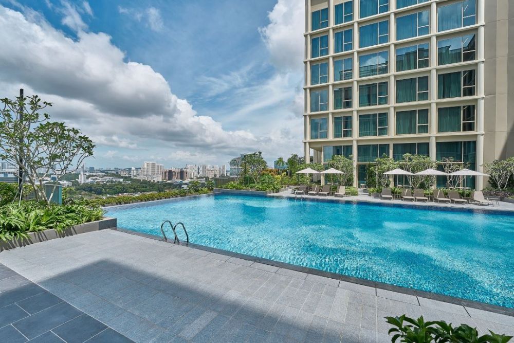 Poolside view at Citadines Science Park Singapore