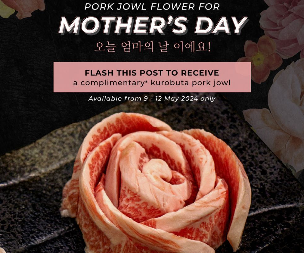 [Mother's Day] Complimentary Pork Jowl Flower at HANJIP