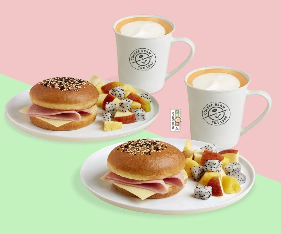 The Coffee Bean & Tea Leaf’s all-new Chicken Ham & Cheese Brioche Sandwich breakfast set