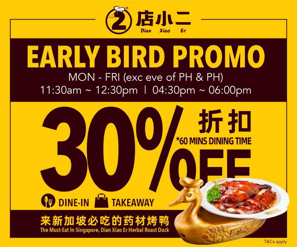30% OFF Early Bird Promo