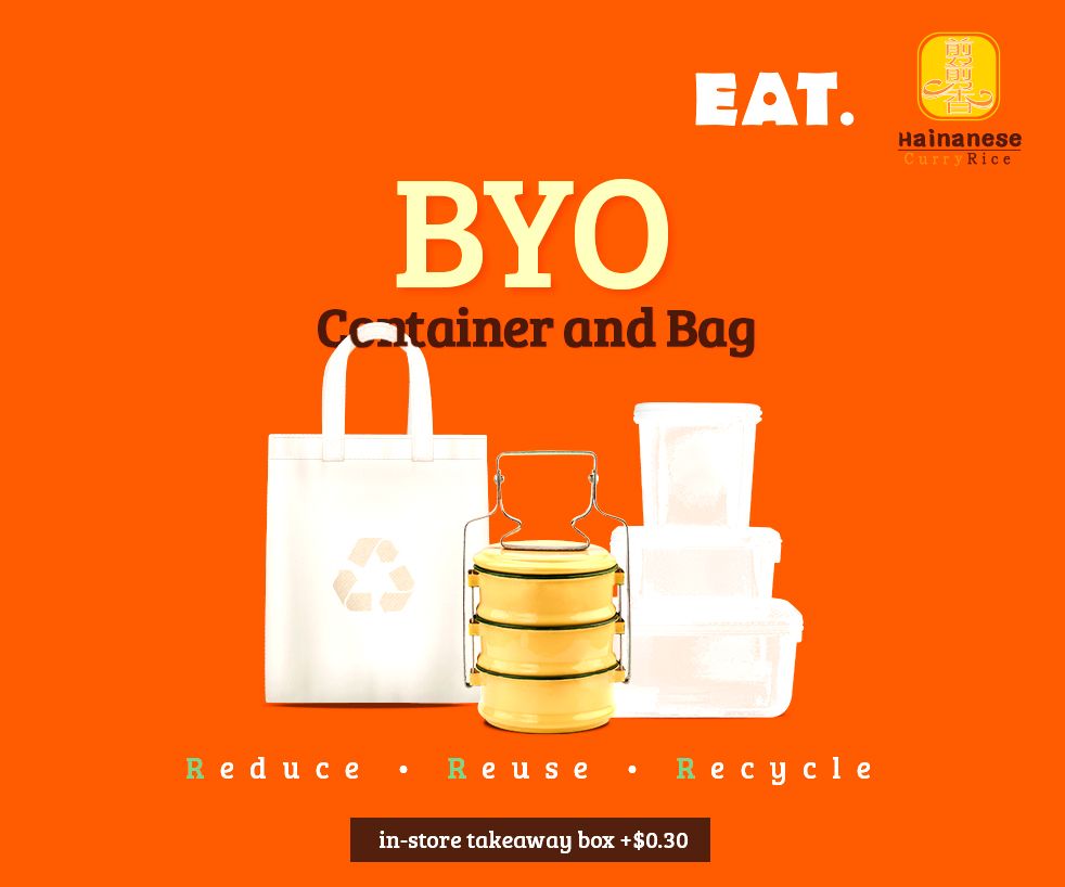 Reduce, Reuse and Recycle with EAT. & Hainanese Curry Rice!