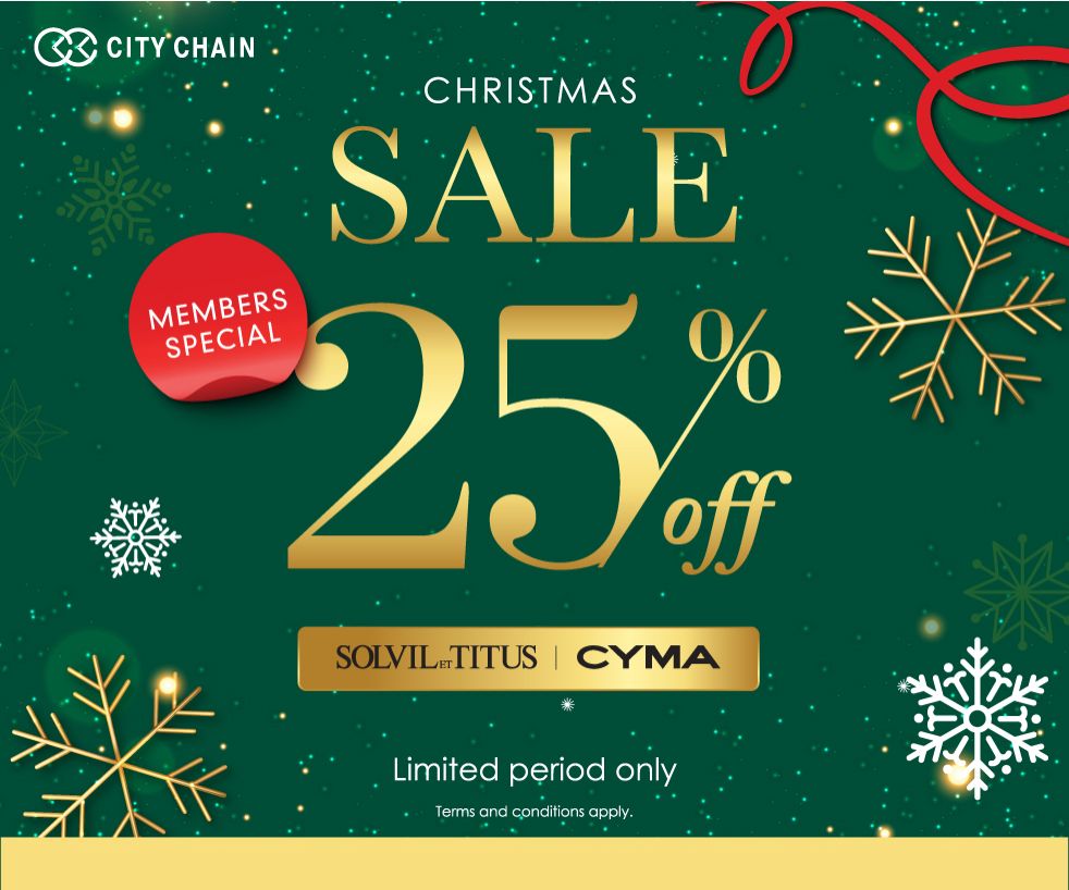 City Chain - 25% off on CYMA and Solvil Et Titus (Members Only)